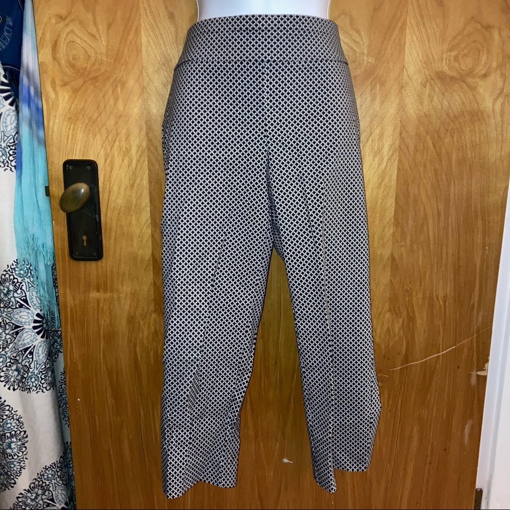 Counterparts Navy Blue & White Cropped Pants Size 8P